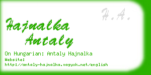 hajnalka antaly business card